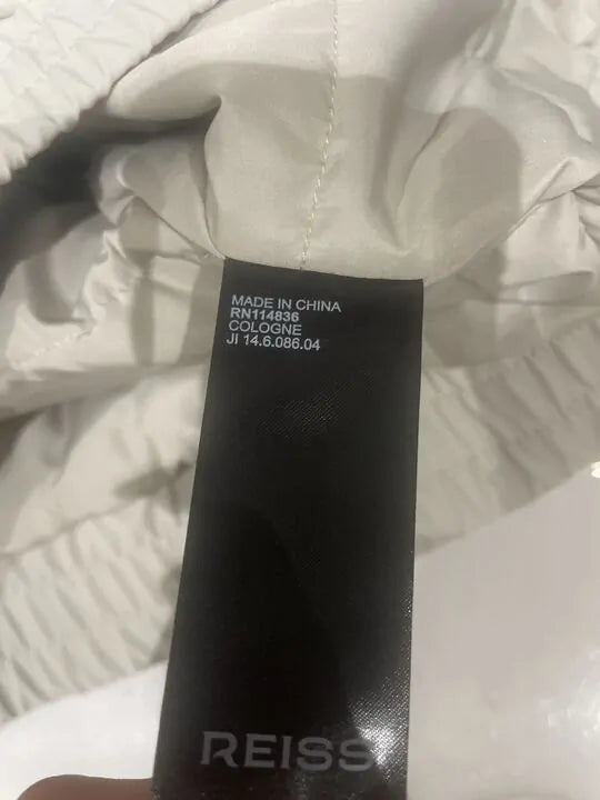 Reiss -M- Stone Elasticated Hem Harrington Jacket Size: Medium