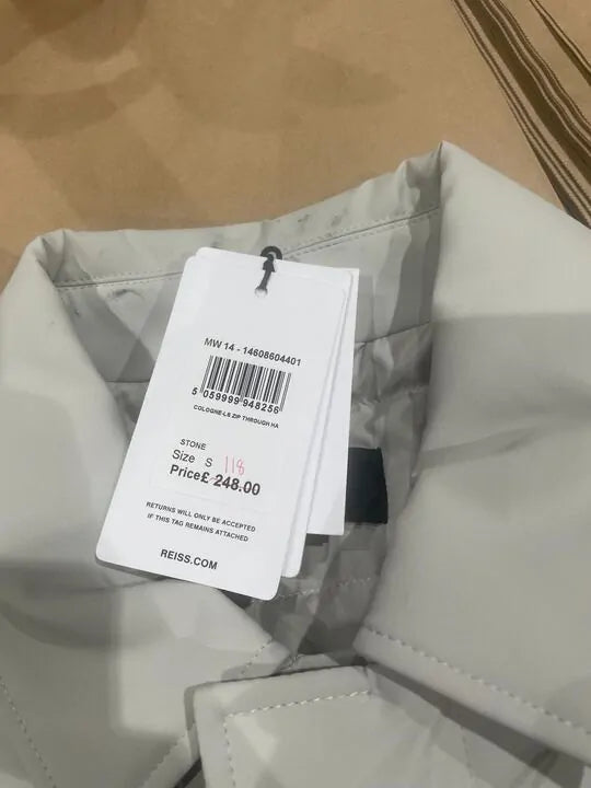 Reiss -S- Stone Elasticated Hem Harrington Jacket Size: Small