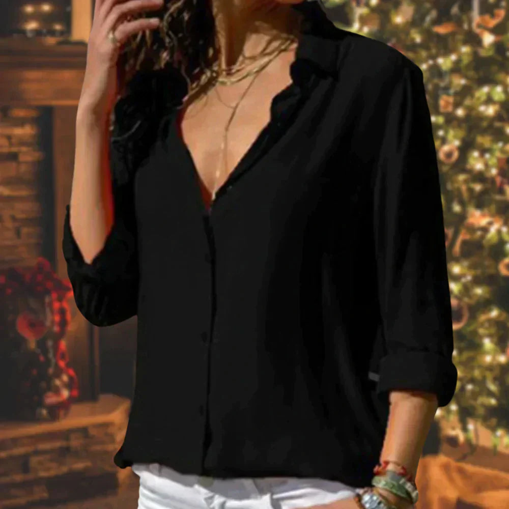 Juliana - Luxe Satin Blouse That Makes You Look Fantastic With A Comfort Feel