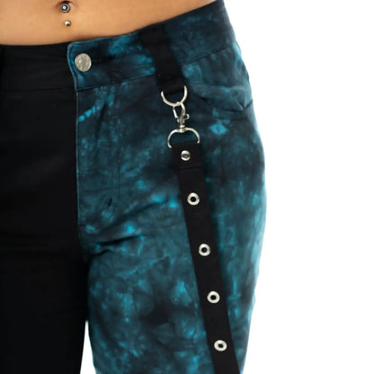 Vixxsin Kaori Pants Black and Blue Tie Die