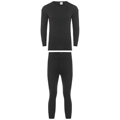 Kids Winter Thermal Underwear Set Boys Warm Long Sleeve Top and Pants Cosy Insulating Base Layer Sizes 3-13 Charcoal Black by Heatwave Thermalwear