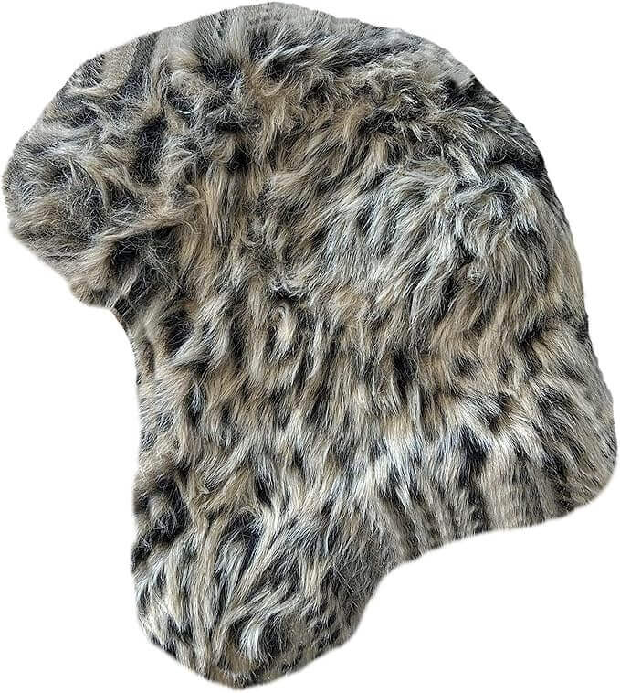 Ladies Faux Fur Winter Ski Hat with Ear Flaps and Matching Mittens Set for Warmth and Style Ideal for Outdoor Activities by Sock Stack