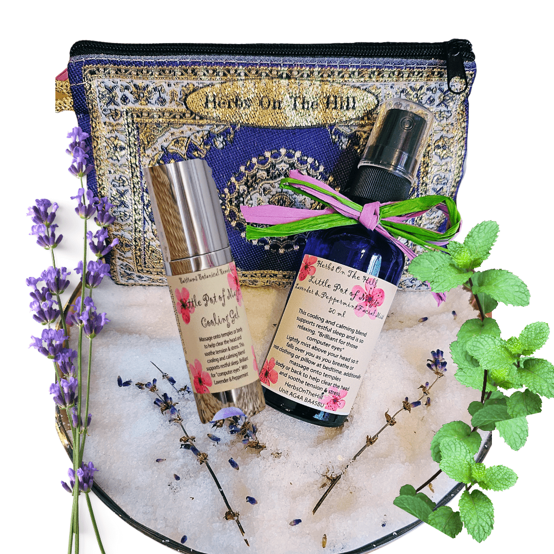 Little Pot Of Magic Cooling Gel And Mist Purse Set. Silence the Storm, breathe in tranquillity