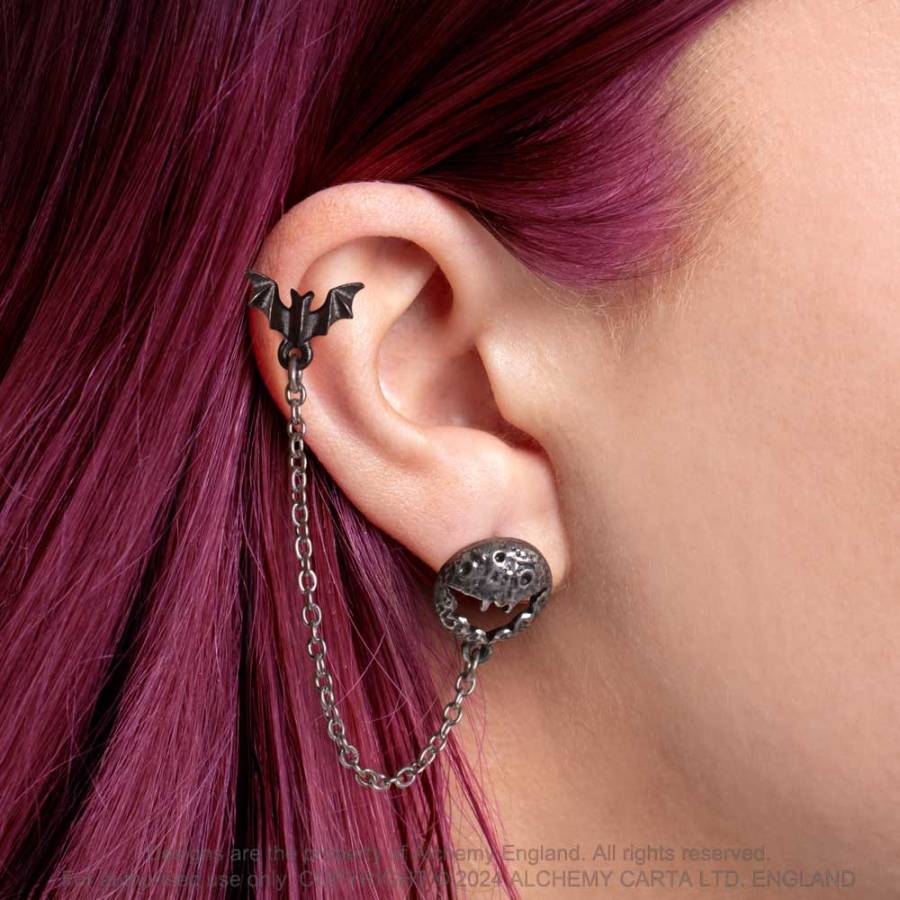 Alchemy Gothic Luna Roost Ear Jewellery