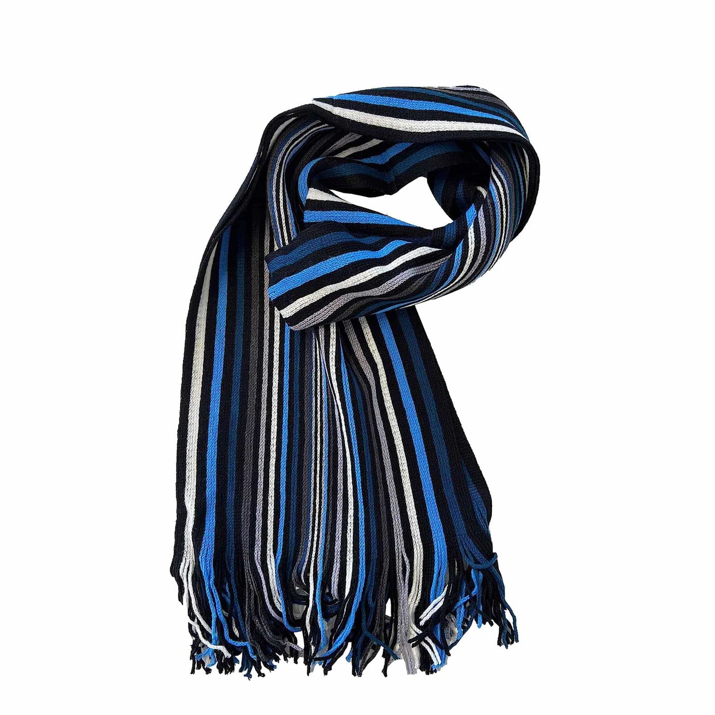 Luxury Men's Woven Stripe Design Long Scarf Warm Soft Acrylic Winter Fashion Accessory for Formal and Casual Wear Hypoallergenic by Sock Stack