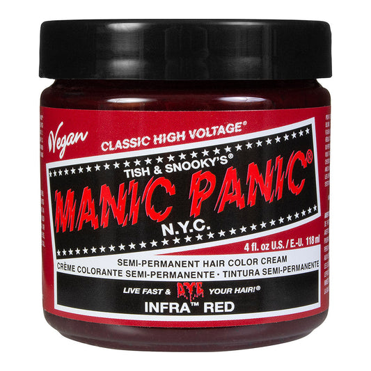 Manic Panic Infra Red Semi-Permanent Hair Dye - Rich Medium Dark Red Vegan