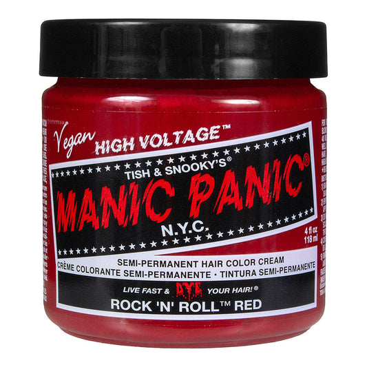Manic Panic Rock N Roll Red Semi-Permanent Hair Dye - Warm Toned Bright Red Vegan
