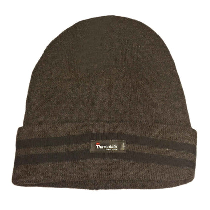 Men's Winter Thinsulate Insulation Fleece Knitted Beanie Hat Stripe Warm Lightweight Breathable Quick Drying for Outdoor Activities Hiking Camping Skiing by Sock Stack