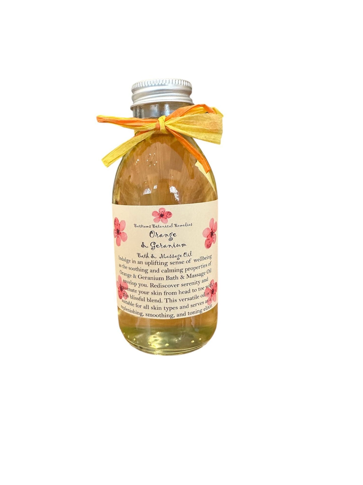 Orange & Geranium 150ml Bath & Massage Oil - Bright, uplifting & joyful