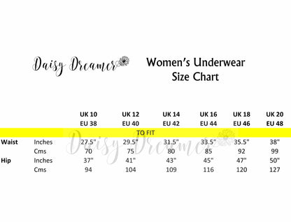 Pack of 10 Women's Super Soft Cotton Midi Briefs Comfortable Breathable Assorted Styles Perfect Fit Underwear Sizes UK 12 to 20 by Daisy Dreamer