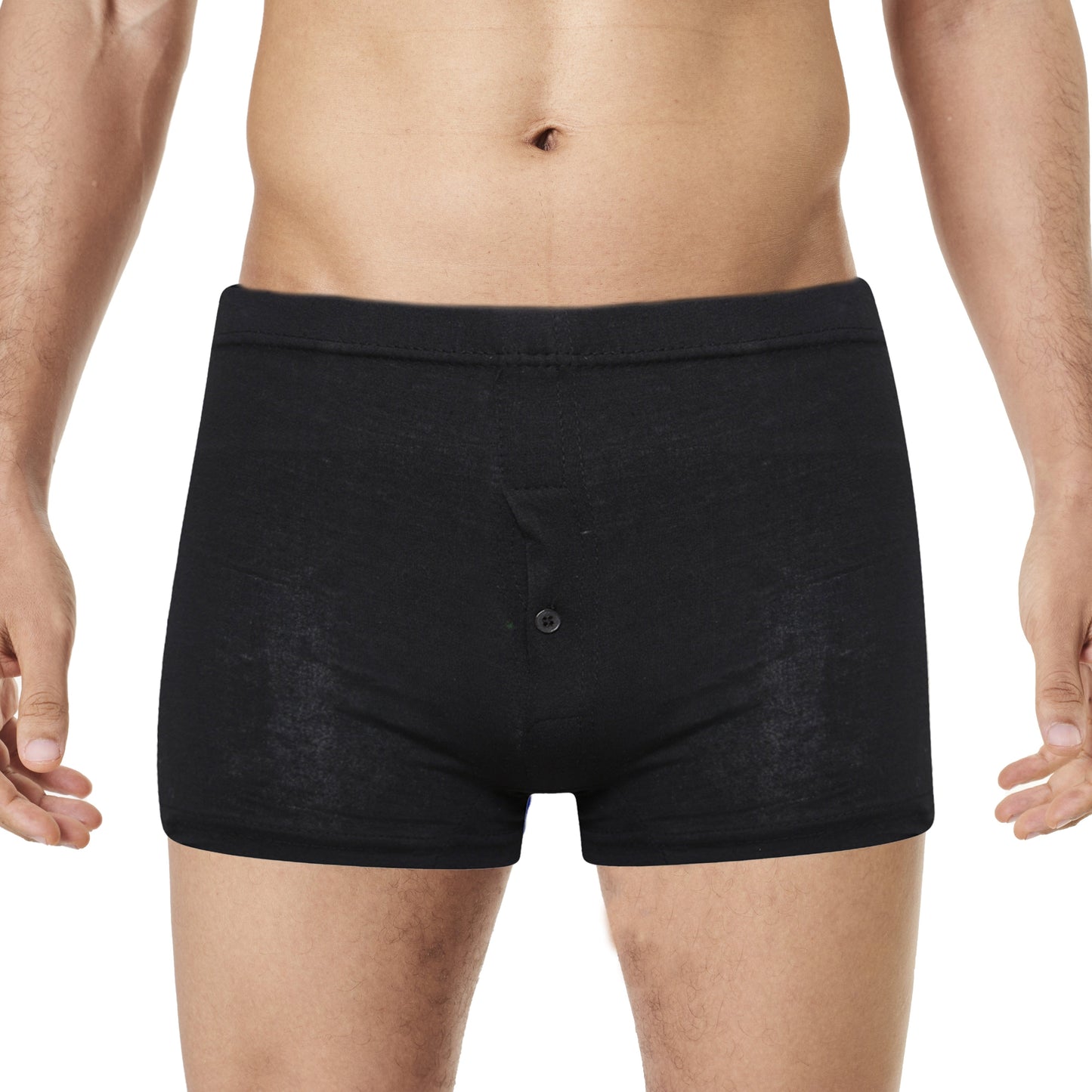 Pack Of 5 Mens Jersey Plus Size Boxer Shorts Classic Fit Breathable Button Fly Design Men Boxers Underwear 2XL To 6XL by Sock Stack