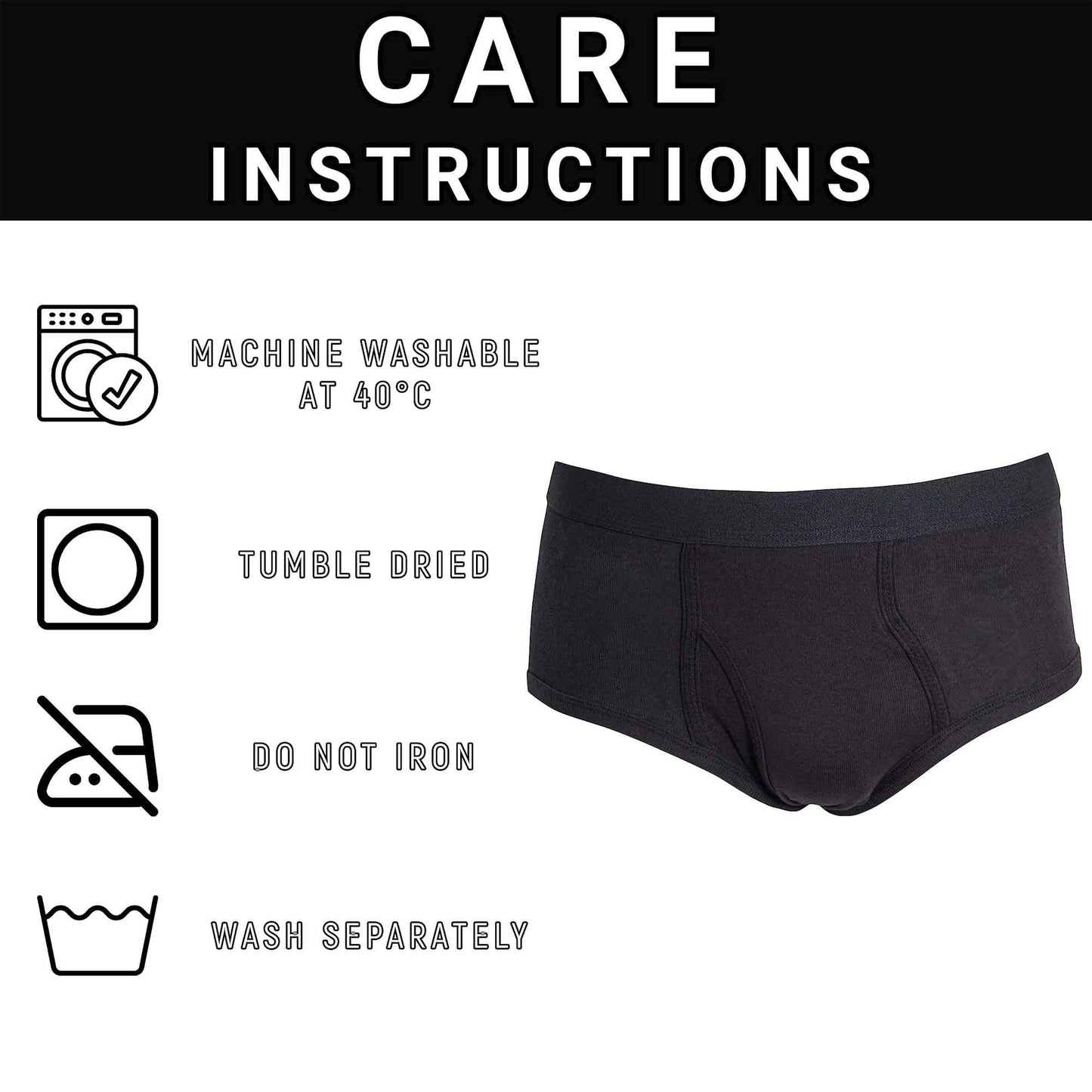 Pack of 6 Mens Cotton Briefs Soft Waistband Breathable Durable Underwear Comfortable All Day Wear MB05/06 by Sock Stack