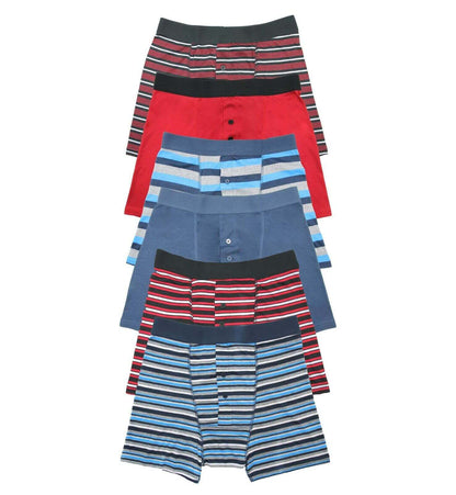 Pack of 6 Mens Cotton Stretch Striped Boxer Shorts Comfortable Breathable Underwear for Everyday Wear Gym and Home by Sock Stack