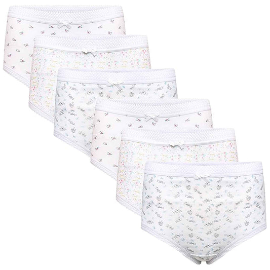 Pack of 6 Women's 100% Cotton Super Soft Maxi Briefs Full Coverage Breathable Everyday Underwear Assorted Colors Regular Plus Sizes by Sock Stack