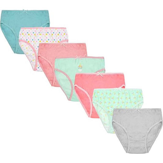 Pack of 7 Boys Briefs and Girls Knickers Cotton Blend Kids Underwear with Comfortable Waistband Assorted Colours and Patterns for Ages 2-8 Years by Daisy Dreamer
