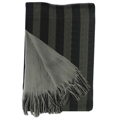 Reversible Stripe Design Men's Scarves Soft Woven Acrylic Fabric Winter Accessory Stylish for Casual and Formal Outfits 3 Colour Options Sock Stack