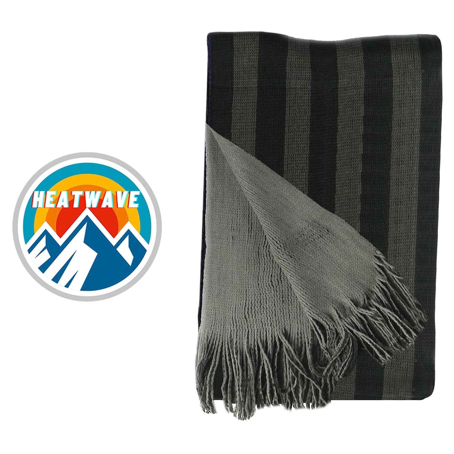 Reversible Stripe Design Men's Scarves Soft Woven Acrylic Fabric Winter Accessory Stylish for Casual and Formal Outfits 3 Colour Options Sock Stack