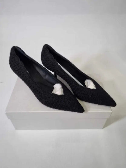 Emporio Armani-Black Pointed Heels Size: UK 7