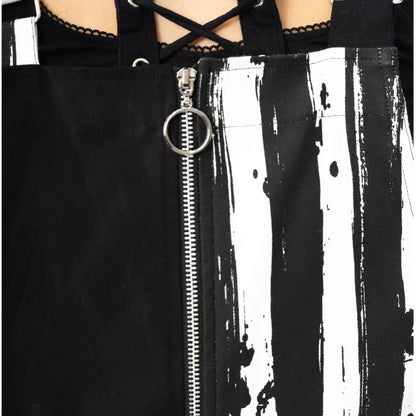 Chemical Black Showtime Dungarees Black and White