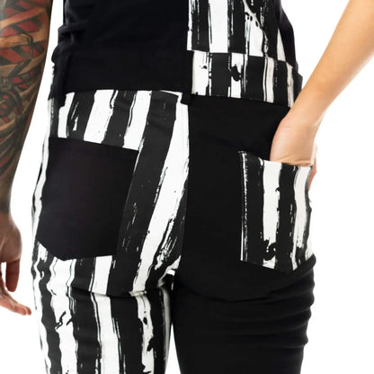 Chemical Black Showtime Dungarees Black and White