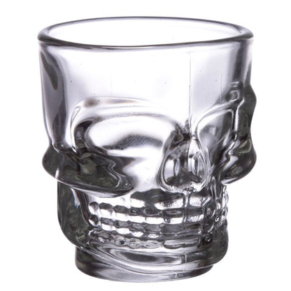 Gothic Gifts Set of 2 Skulls & Roses Skull Shot Glasses
