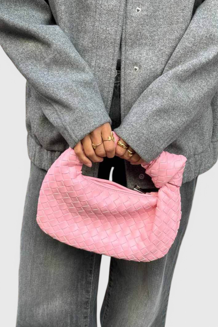 Sage Mini Woven Satchel Bag