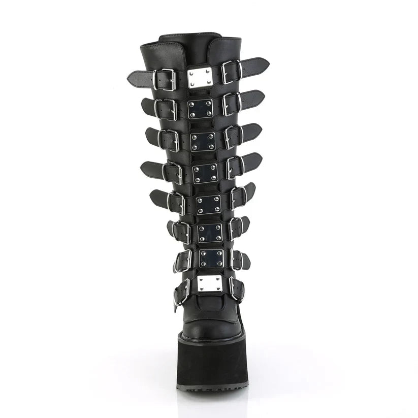 Demoniacult Raven Wide Calf Knee High Boots