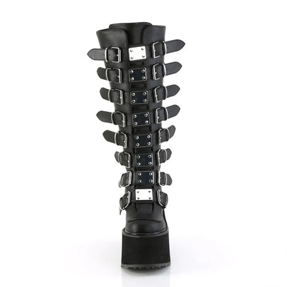 Demoniacult Raven Wide Calf Knee High Boots