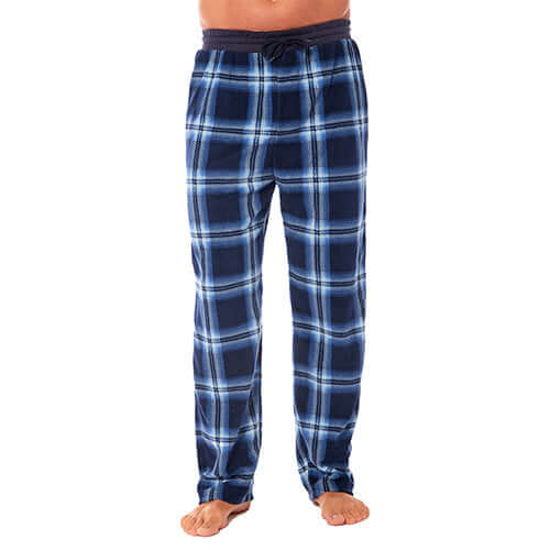Ultra Soft Mens Fleece Lounge Pajama Pants Checkered Design Winter Comfort Elastic Waistband Relaxed Fit Warm Sleepwear by Toro Rocco