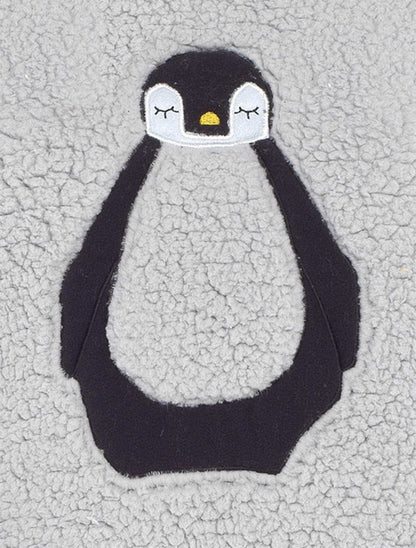 Ultra Soft Women's Teddy Fleece Pyjama Set Cozy Penguin Design Super Warm Sleepwear with Elasticated Waistband for Cold Nights by Daisy Dreamer