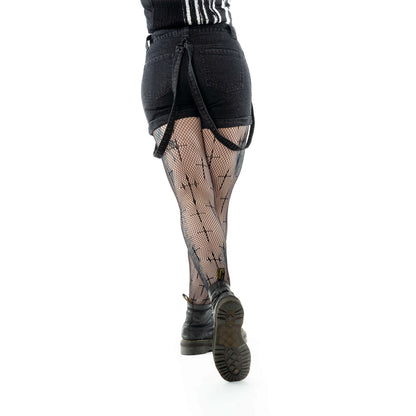 Vixxsin Undead Shorts Black Stonewash