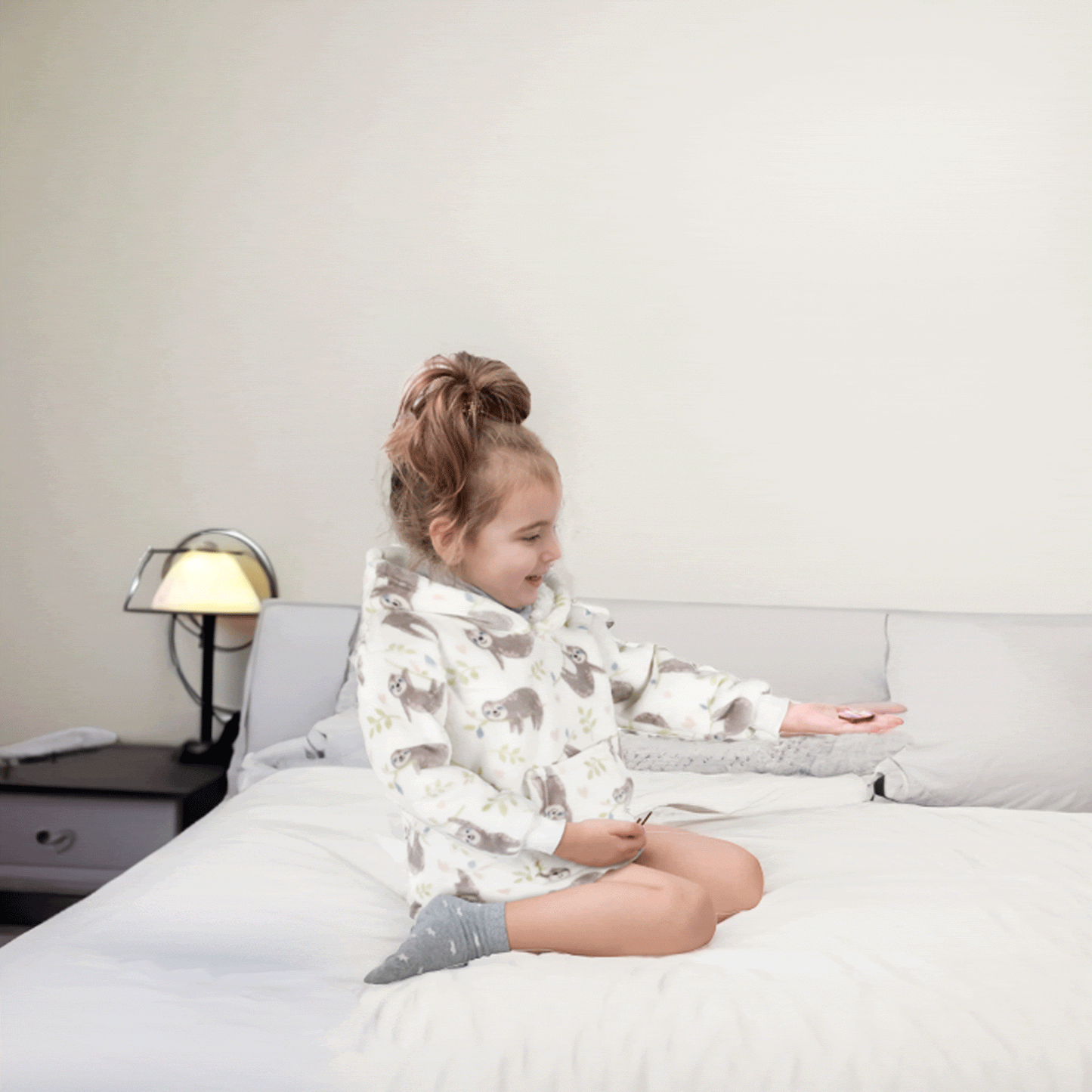 Unisex Safari and Sloth Hoodie Blanket for Infants 0-2 Years Ultra Soft Cozy Wearable Blanket with Spacious Pocket for Boys and Girls by Daisy Dreamer