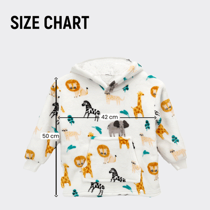 Unisex Safari and Sloth Hoodie Blanket for Infants 0-2 Years Ultra Soft Cozy Wearable Blanket with Spacious Pocket for Boys and Girls by Daisy Dreamer