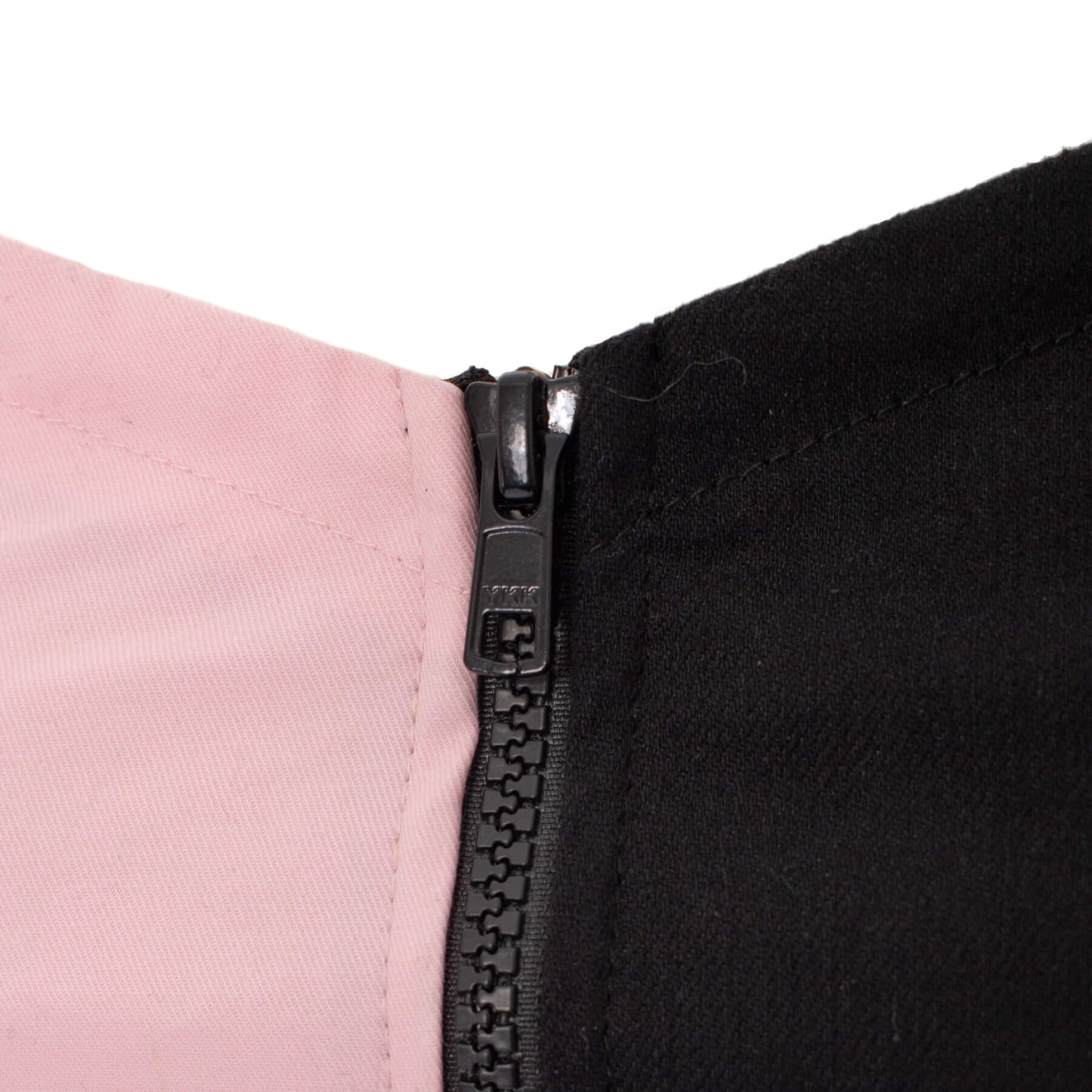 Chemical Black Veil and Void Top – Ladies Black/Pink Harness Crop Top