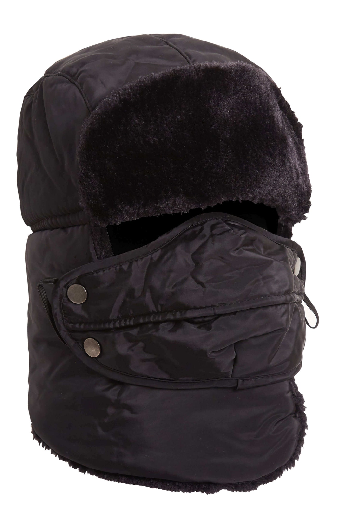 Versatile Winter Trapper Hat with Removable Face Cover Adjustable Ear Flaps Showerproof Fur Lined Ideal for Skiing Snowboarding Hiking by Heatwave Thermalwear