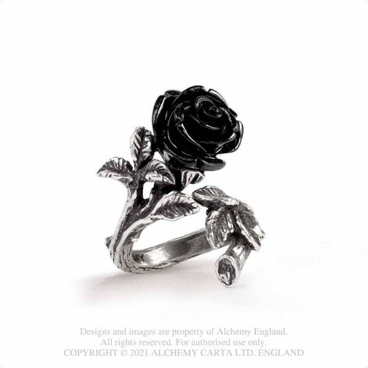 Alchemy Gothic Wild Black Rose Ring