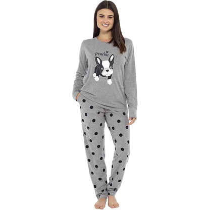 Women's Cotton Soft Pyjama Set with Elasticated Patterned Bottoms Ultimate Nightwear and Cosy Loungewear Multiple Sizes by Daisy Dreamer