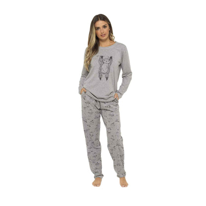 Women's Cotton Soft Pyjama Set with Elasticated Patterned Bottoms Ultimate Nightwear and Cosy Loungewear Multiple Sizes by Daisy Dreamer