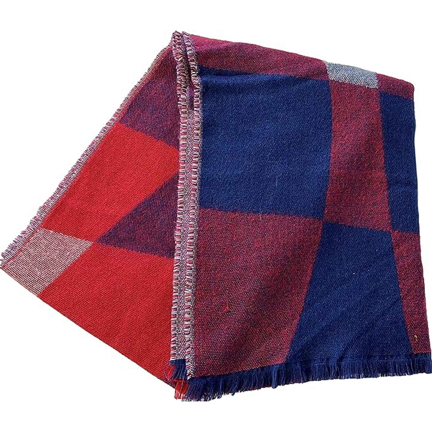 Women's Soft Woven Winter Scarves Lightweight Cozy Acrylic Wraps in Vibrant Orange Yellow Multi and Purple Red Multi by Sock Stack