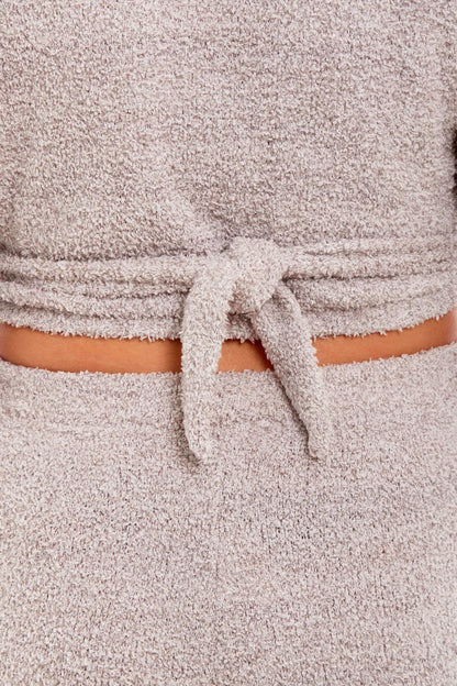 Women's Ultra Soft Teddy Fleece Loungewear Set Long Sleeve Wrap Top and Stretch Fit Pants Ideal for Relaxing and Sleeping Daisy Dreamer