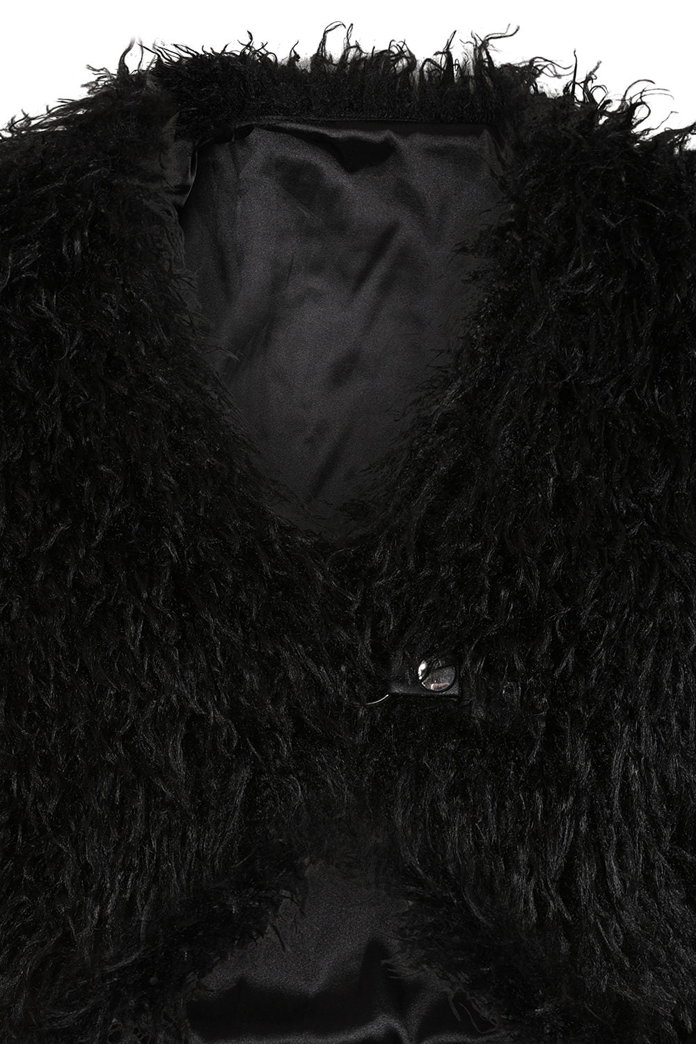 Banned Zafira Black Faux Fur Cropped Jacket